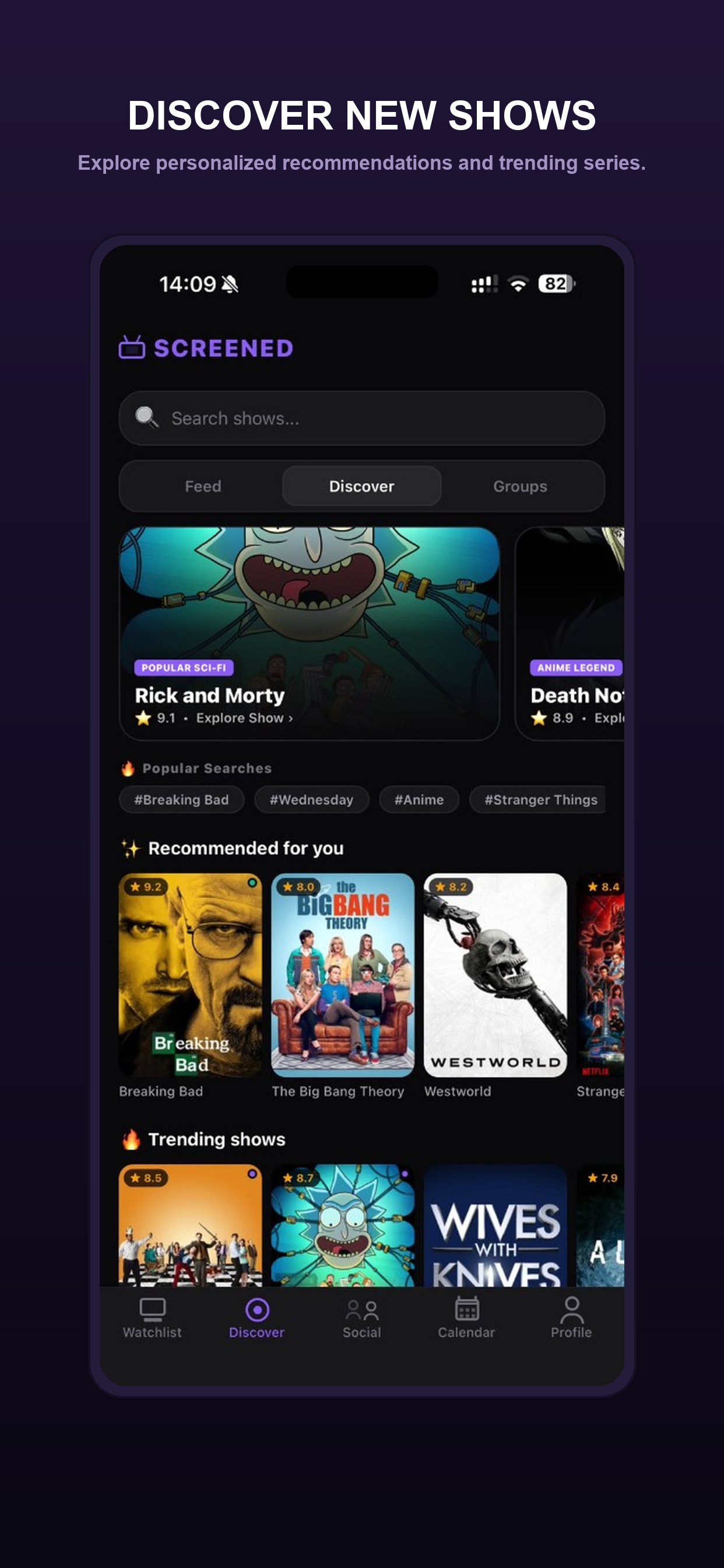 Screened – Discover New Shows